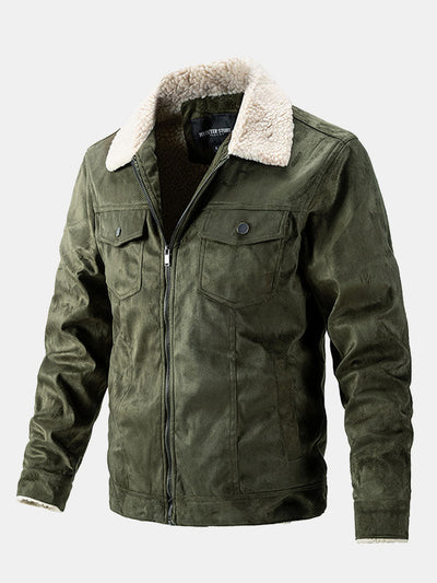 Zephyr | Regular Fit Teddy Lined Faux Suede Jacket