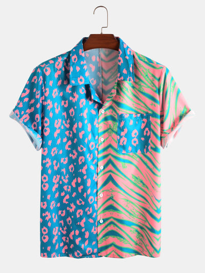 Gustavo® | Animal Pattern Print Patchwork Shirts