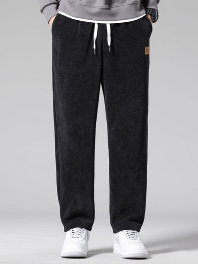 Nestor® | Checkerboard Dissolving Bear Drop Shoulder Oversize T-Shirt & Straight Leg Corduroy Pants