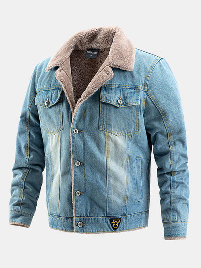 Lachlan | Regular Fit Faux Fur Lined Denim Jacket