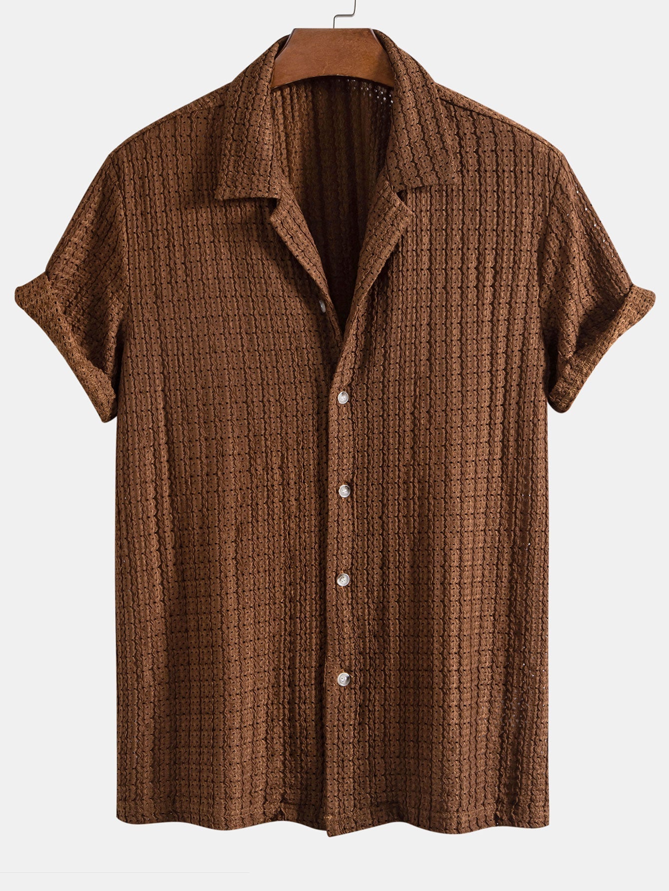 Job® | Texture Jacquard Cuban Shirt & Straight Leg Linen Pants