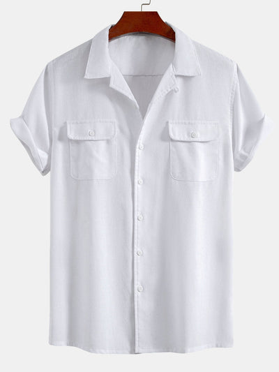 Cuno® | Linen Cuban Shirt With Pockets & Straight Leg Linen Pants
