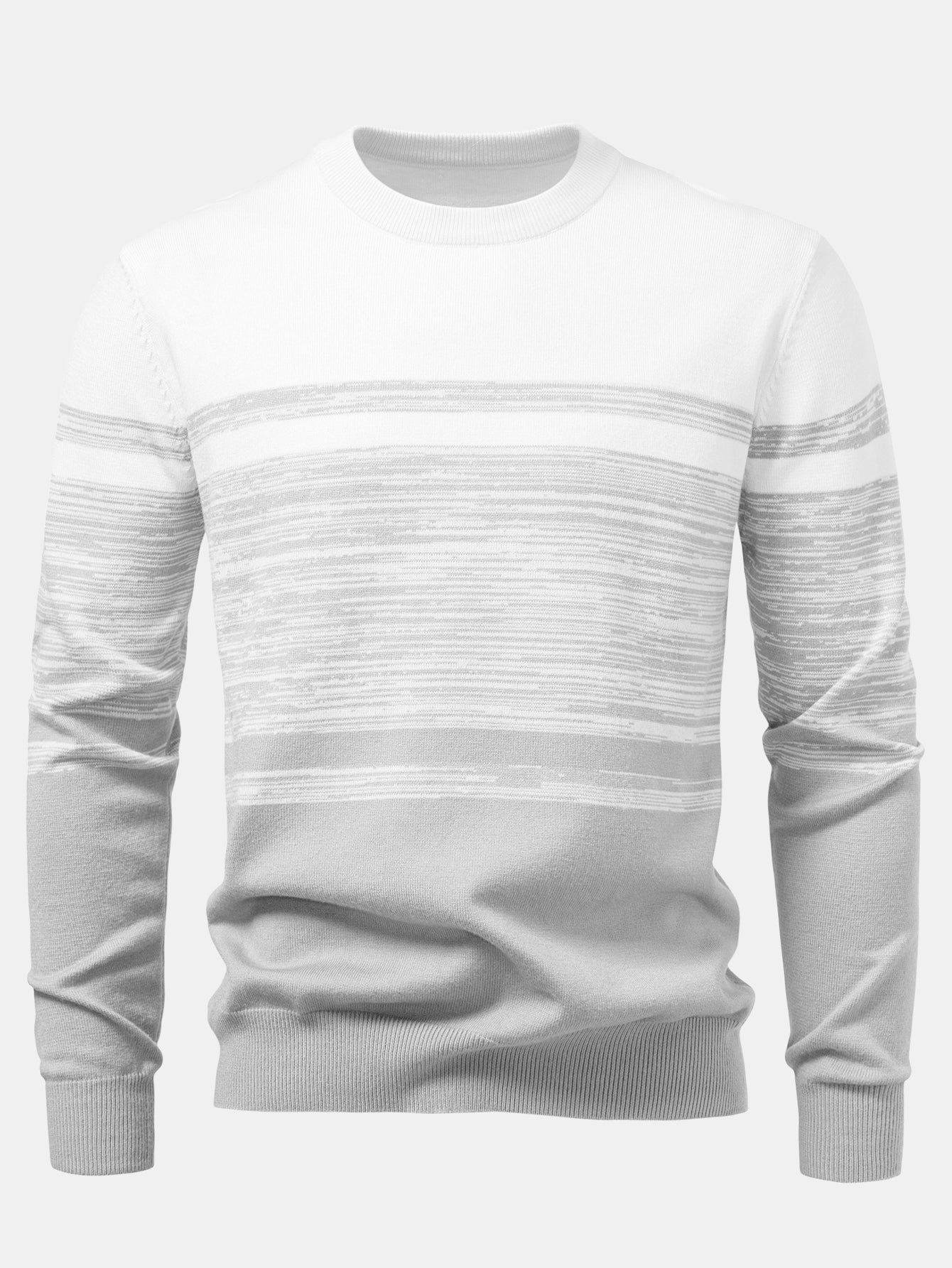 Aran® | Horizontal Stripe Pattern Crew Neck Sweater