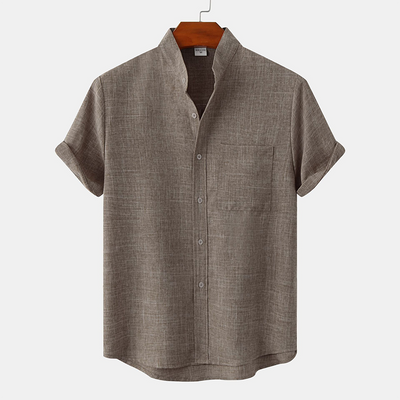 Joshua® | Solid Color Men'S Shirt Made Of Cotton Linen