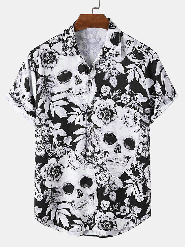 Amon® | Skull Floral Print Shirt
