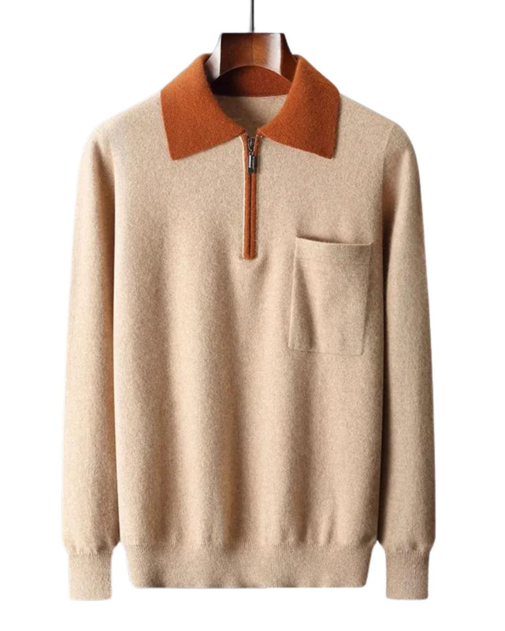 Evander | Castelle Cashmere Zip Up Polo