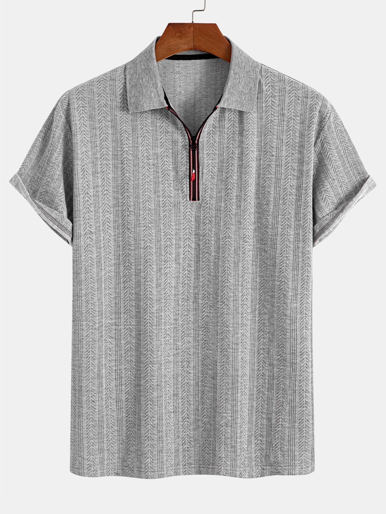 Ceferino® | Textured Zipper Polo