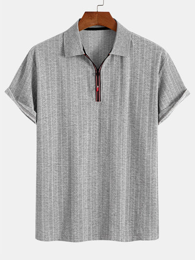 Assad® | Textured Zipper Polo