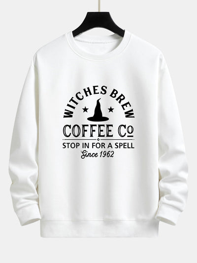 Bernabé® | Halloween Witches Brew Coffee Print Relax Fit Sweatshirt