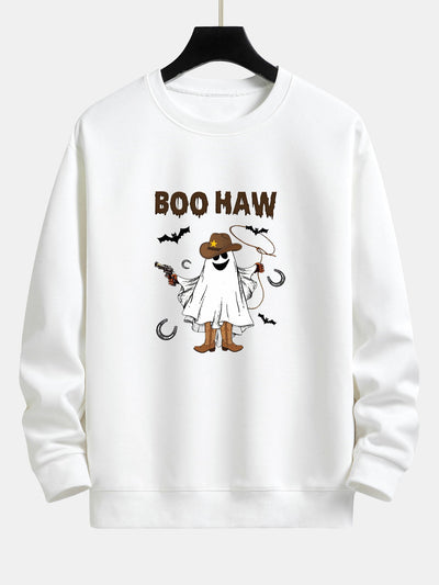 Canuto® | BOO HAW Cowboy Ghost Print Relax Fit Sweatshirt