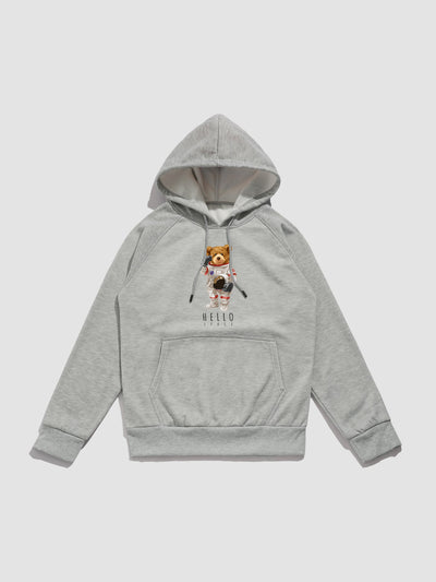 Oberon | Astronaut Bear Print Hoodie