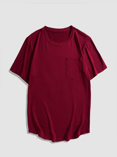 Adalberto® | Solid Color Basic T-Shirts With Pocket