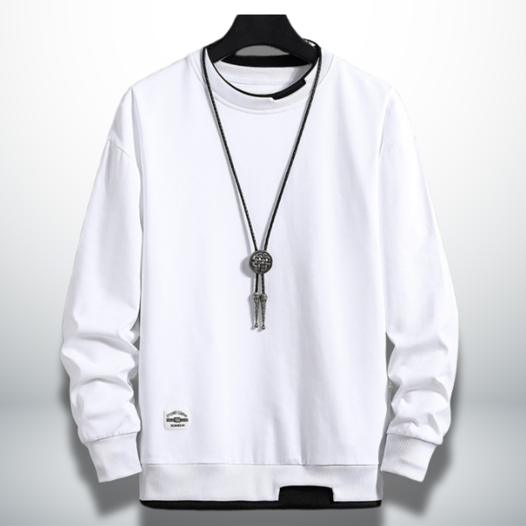 Benedicto® | Comfortable and practical sweatshirt in solid colour