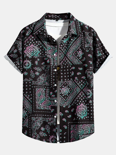 Arcangelo® | Paisley Print Button Up Shirt