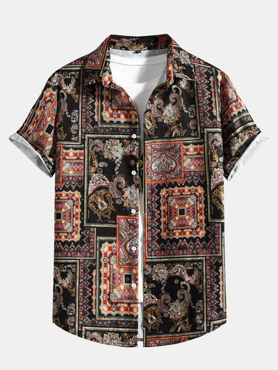 Amram® | Paisley Baroque Print Button Up Shirt