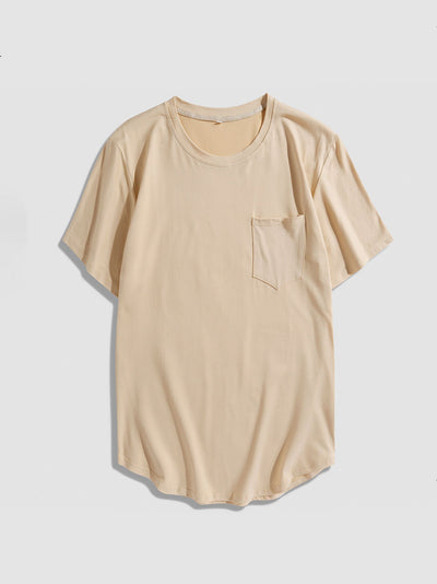 Adalberto® | Solid Color Basic T-Shirts With Pocket