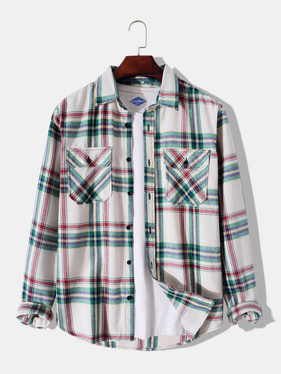 Arik® | Men Plaid Button Through Shirt With Pockets