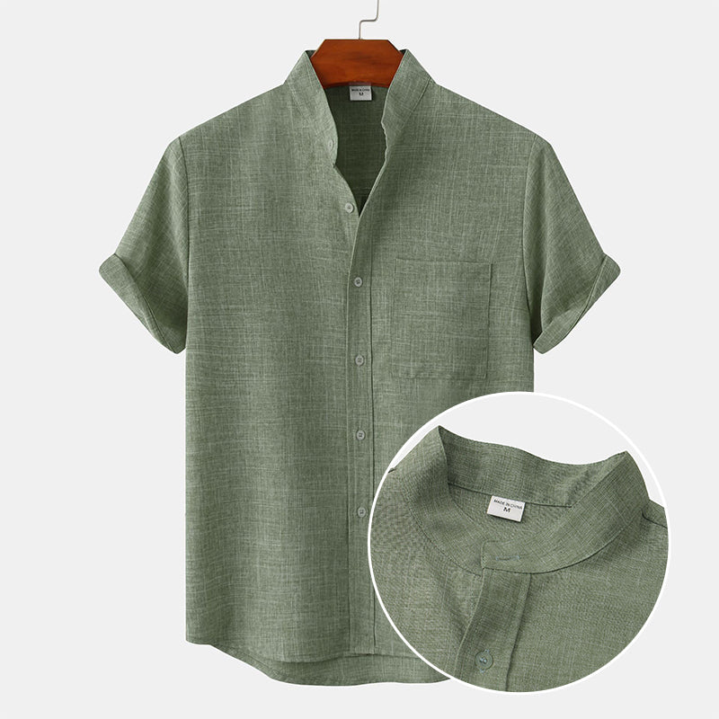Joshua® | Solid Color Men'S Shirt Made Of Cotton Linen