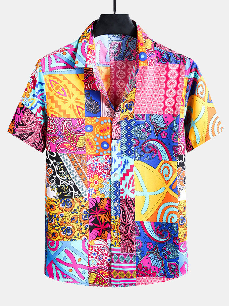 Atanas® | Geometric Floral Print Shirt