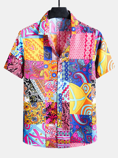 Atanas® | Geometric Floral Print Shirt