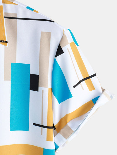 Aniceto® | Geometry Print Button Up Shirt