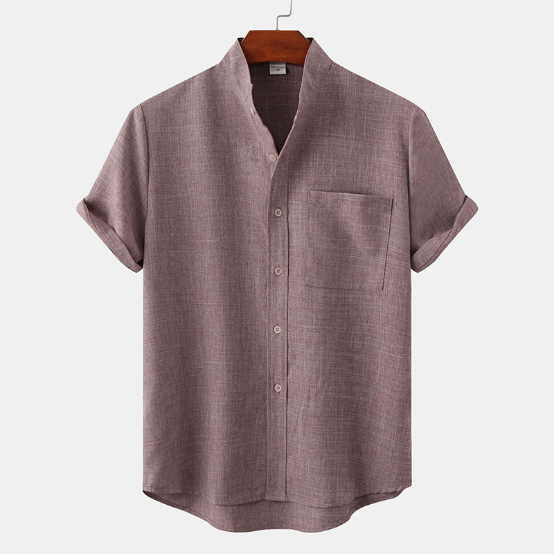 Joshua® | Solid Color Men'S Shirt Made Of Cotton Linen