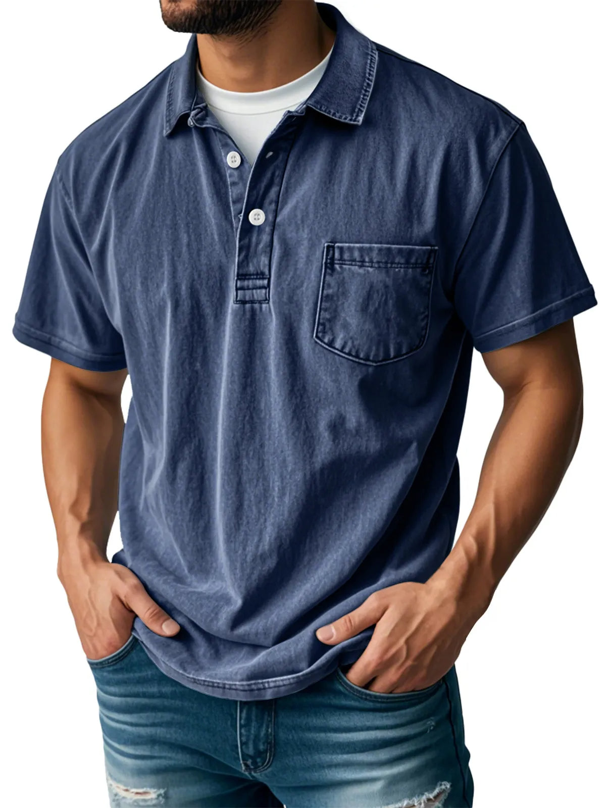 Carter® | Men'S Casual Vintage Polo Shirt