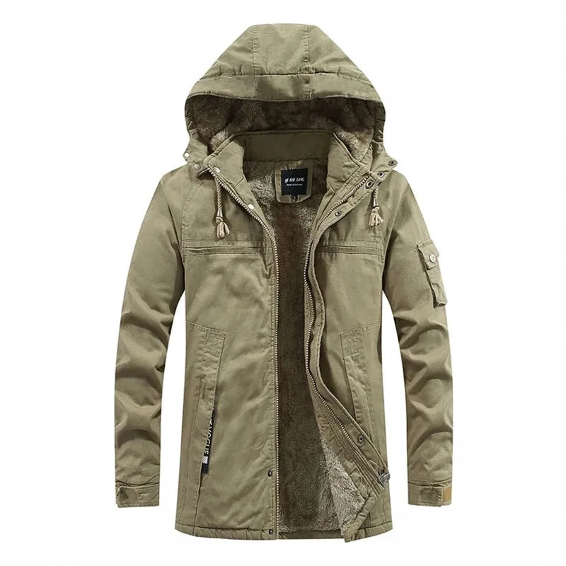 Filipo | Fleece-lined men's winter jacket with hood