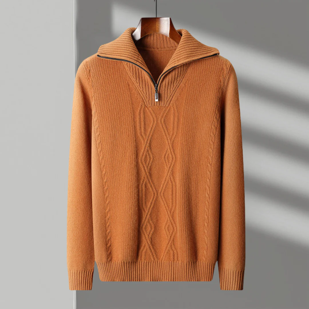 Quinn | Taranto Merino Wool Zip Sweater