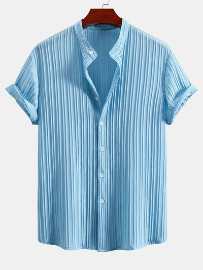 Yann® | Textured Stand Collar Shirt