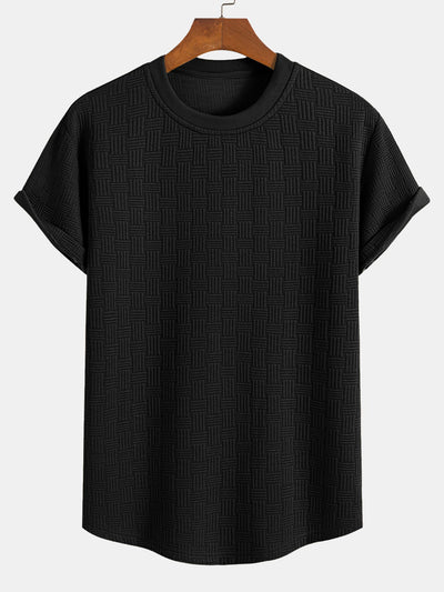 Douglas® | Stripe Jacquard Arc Hem T-Shirt
