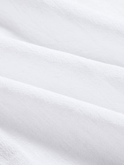 Dorian® | Linen Look Short Sleeve Shirt & Striped Print Swim Shorts