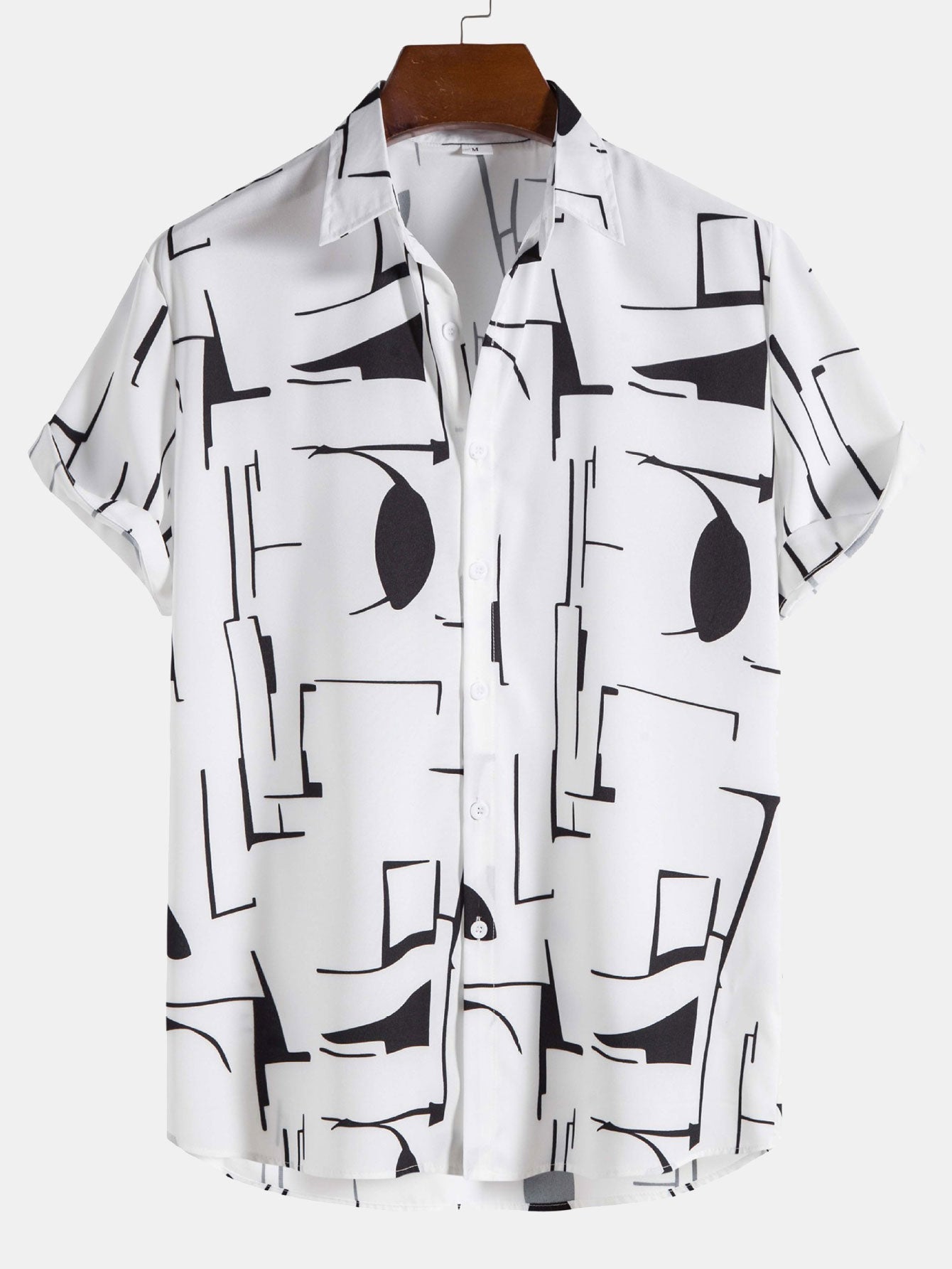 Aethelred® | Abstract Print Button Up Shirt