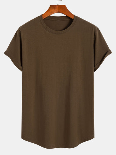 Erick® | Basic Cotton Arc Hem T-Shirt
