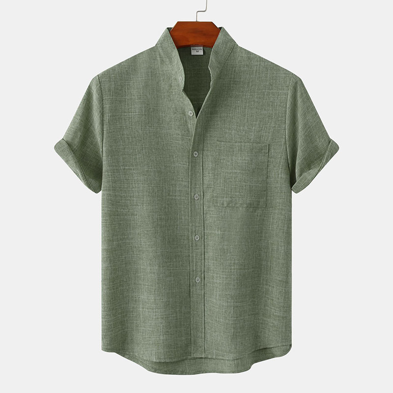 Joshua® | Solid Color Men'S Shirt Made Of Cotton Linen