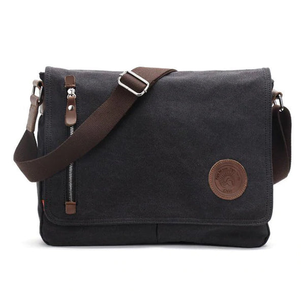 CASAL DIAGONALIP POCKET CANVAS BAG
