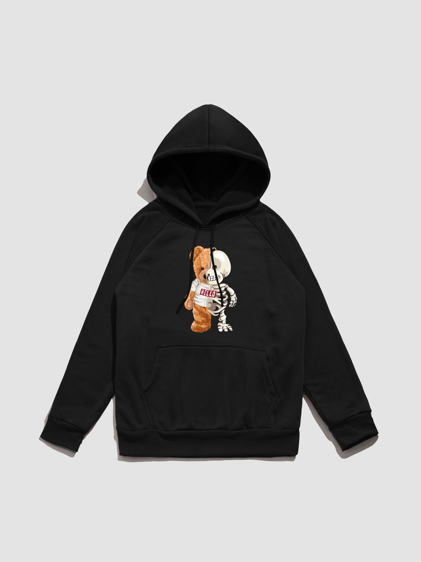 Zavier | Skeleton Bear Print Hoodie