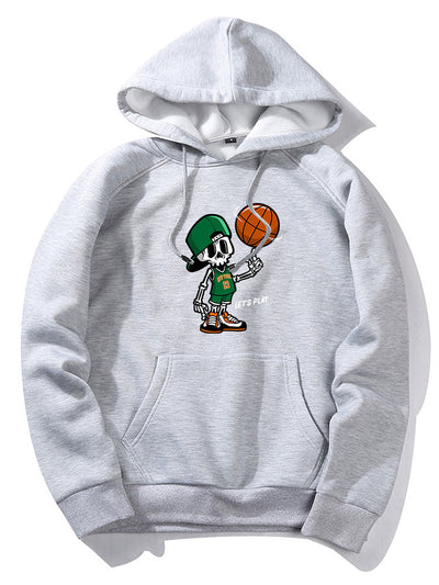 Knox | Basketball Skeleton Print Hoodie