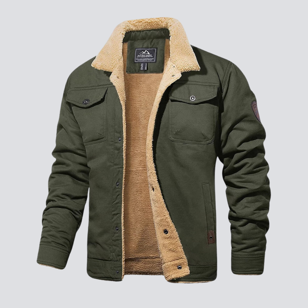 Jey | Classic utility jacket with cozy Sherpa lining for men
