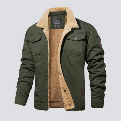 Jey | Classic utility jacket with cozy Sherpa lining for men