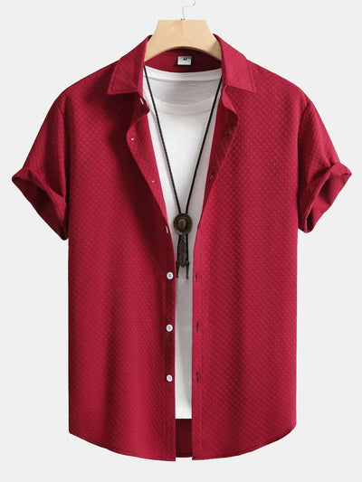 Joaquín® | Checkerboard Jacquard Button Up Shirt