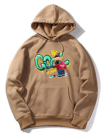 Frank | Graffiti Bear Print Hoodie