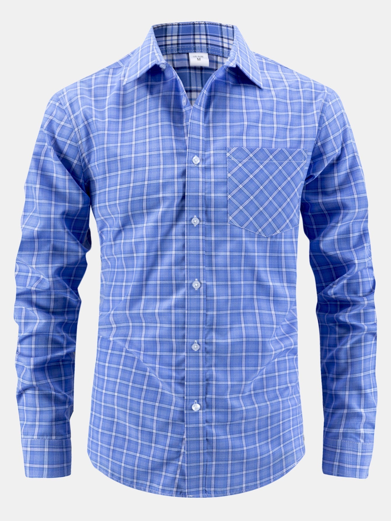 Lamberto® | Long Sleeve Plaid Button Up Shirt