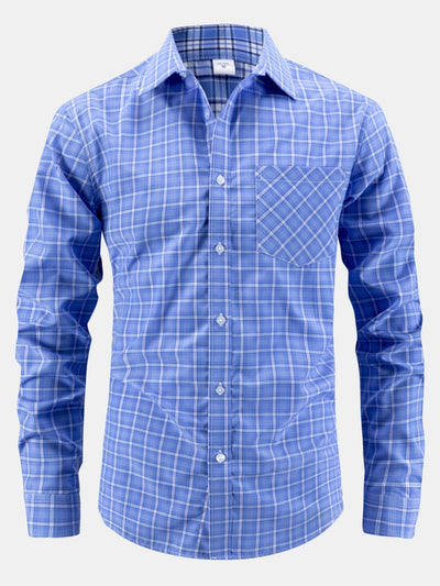 Lamberto® | Long Sleeve Plaid Button Up Shirt