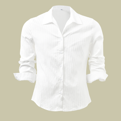 Best® | Men's Solid Color Striped Lapel Long Sleeve Shirt 94598700Z