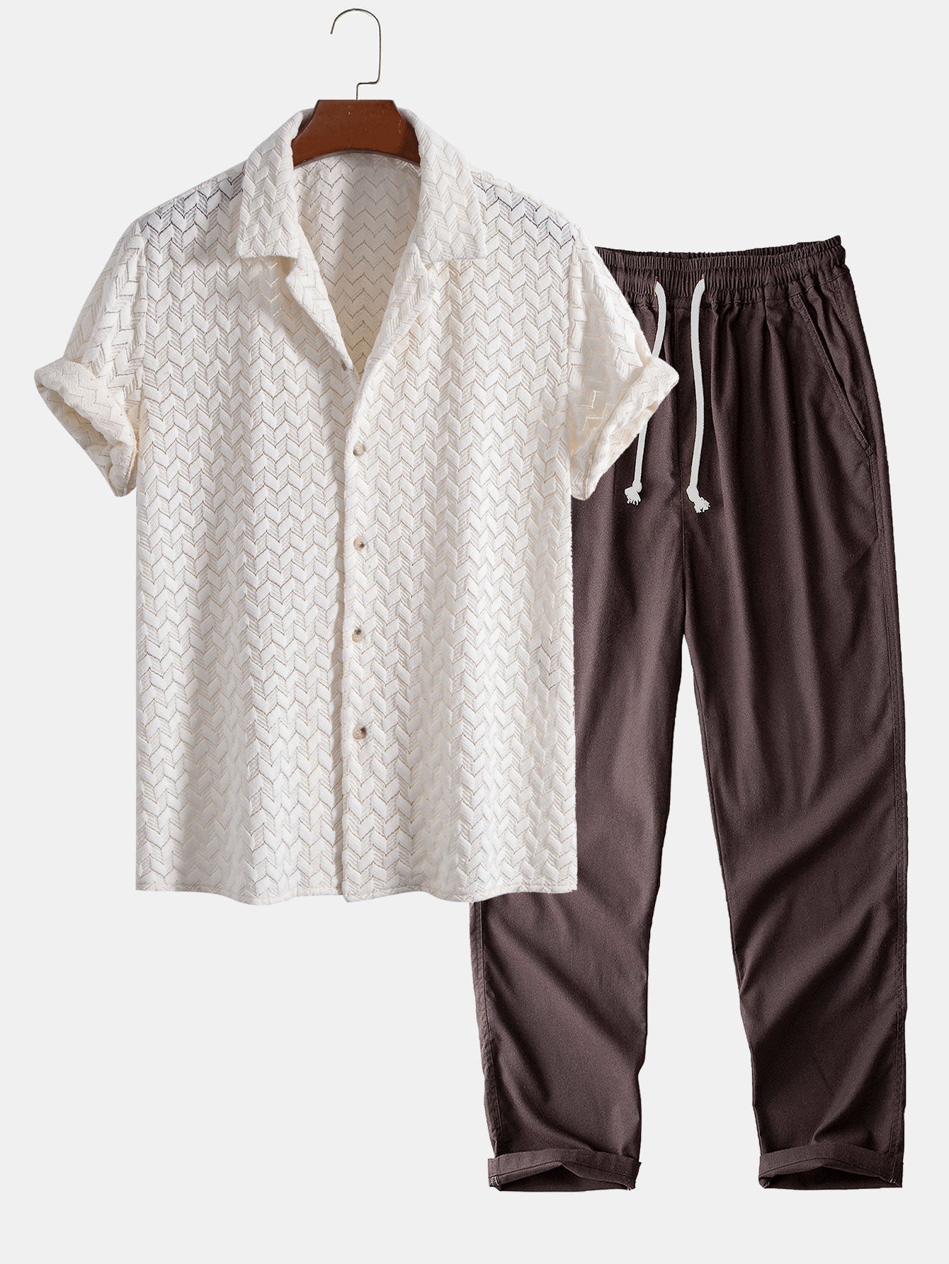 Jack® | Textured Cuban Shirt & Straight Leg Linen Pants