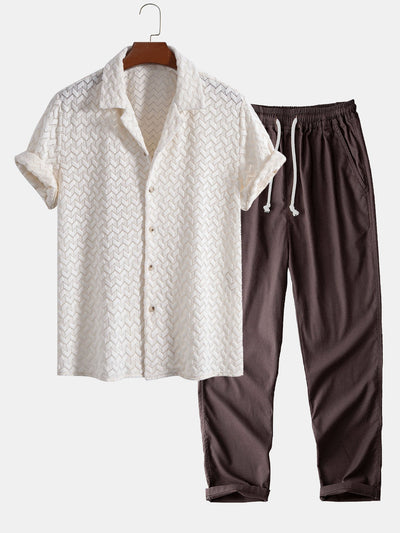 Jack® | Textured Cuban Shirt & Straight Leg Linen Pants