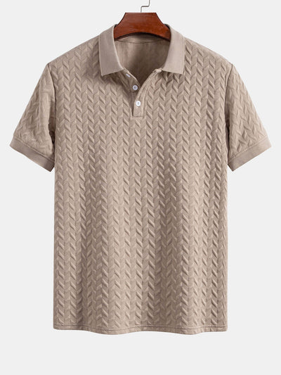 Colton | Geometric Jacquard Polo