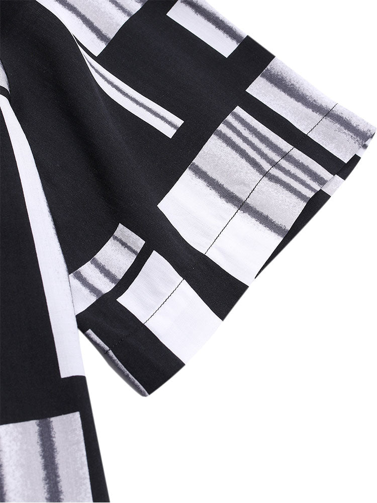 José® | Color Block Print Button Up Shirt