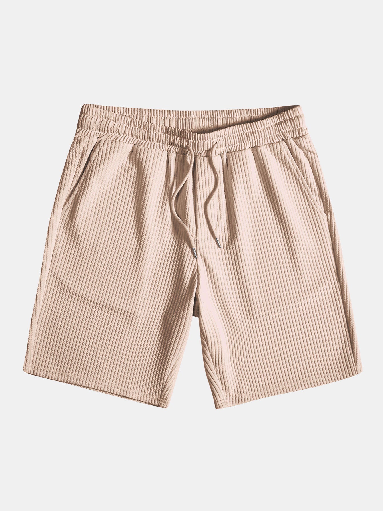 Tate® | Muscle Fit Ribbed Button Up Shirt & Shorts